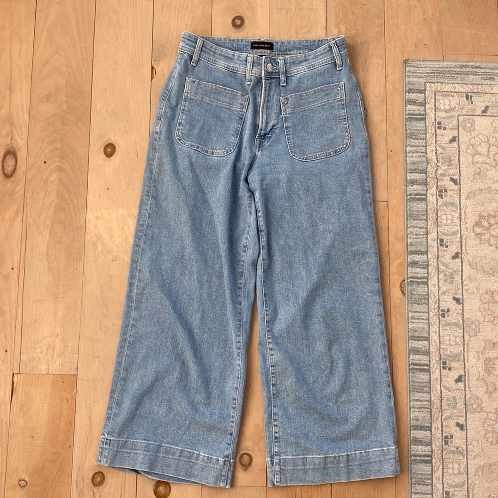 Free Assembly cropped wide leg jeans